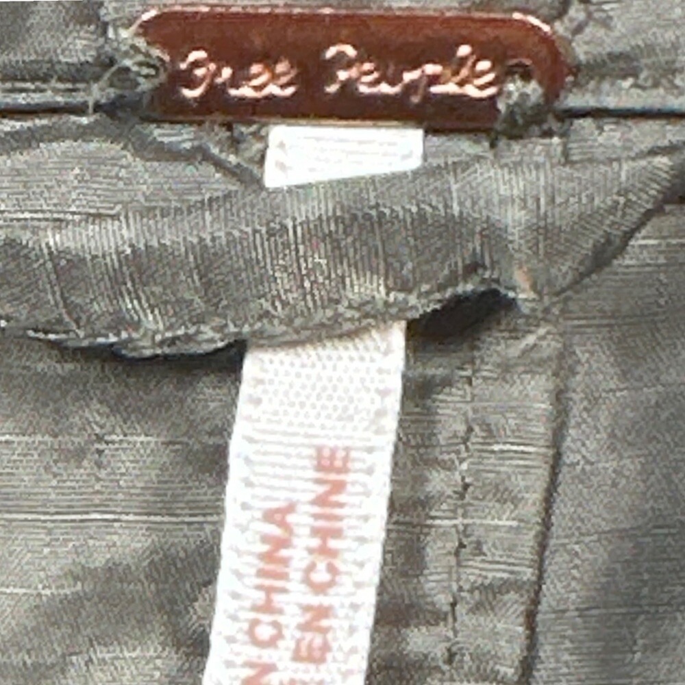 Free People‎ Peplum Windbreaker Jacket Womens XS Olive Green Ripstop Hooded - Picture 12 of 14